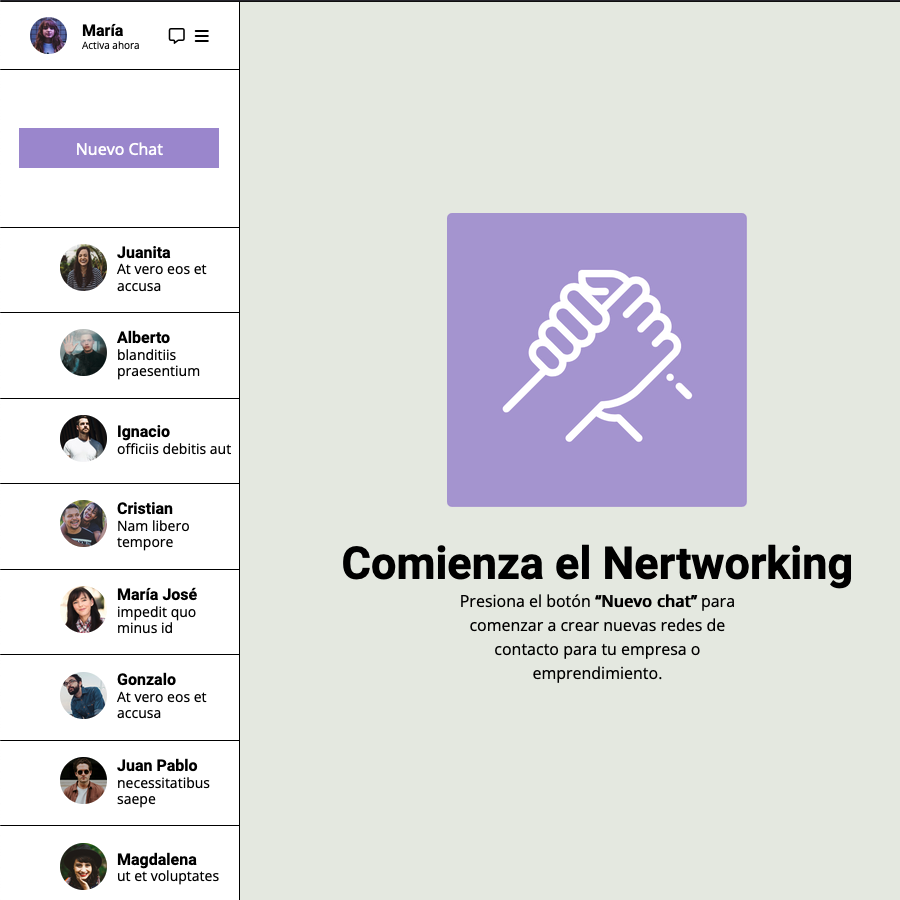chat con flexbox